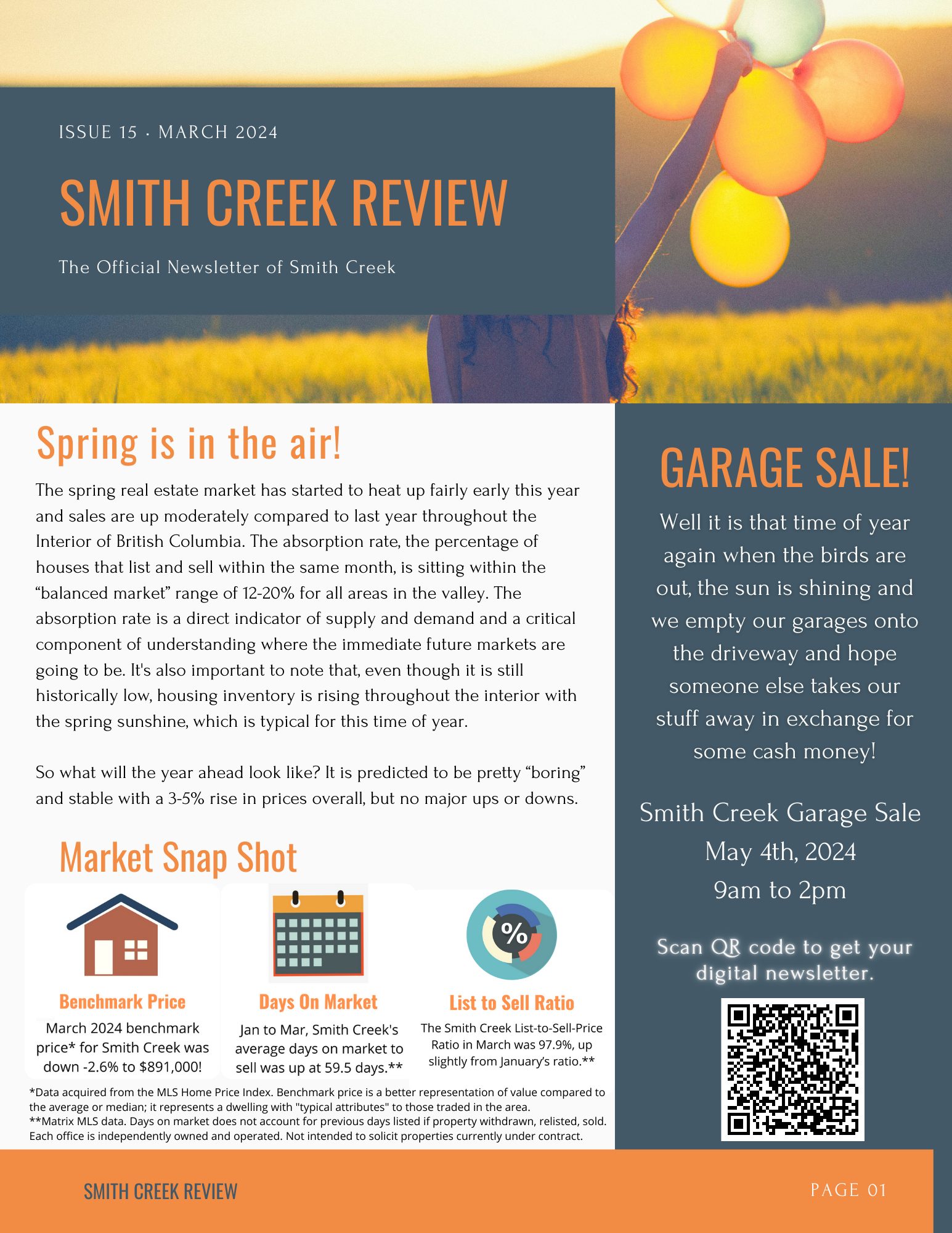 March 2024 Smith Creek Newsletter Pg 1